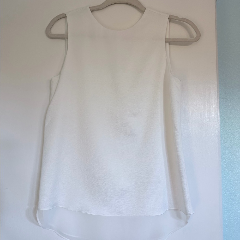 Cooper & Ella Classic White Sleeveless Blouse